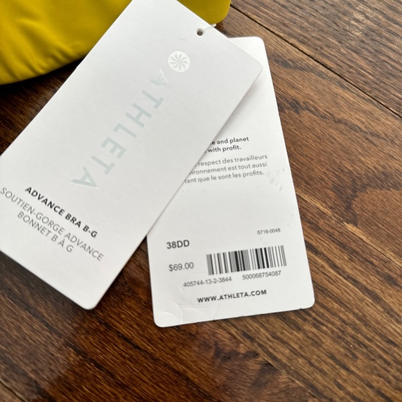 NWT Athleta Advance Bra B-G, 38DD - Picture 6 of 6